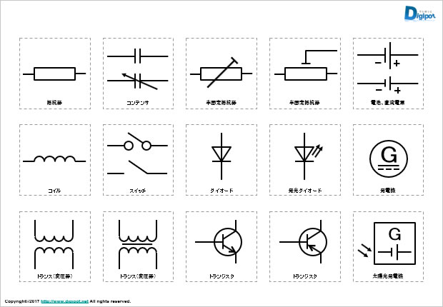 電気用図記号パーツ画像