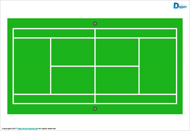 テニスコート図 パワーポイント フリー素材 無料素材のdigipot