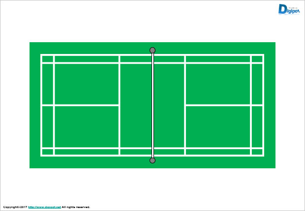 バドミントンコート図 パワーポイント フリー素材 無料素材のdigipot