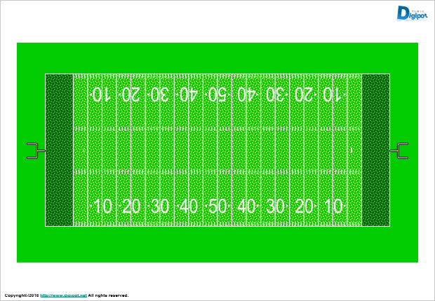 アメリカンフットボールのコート図
