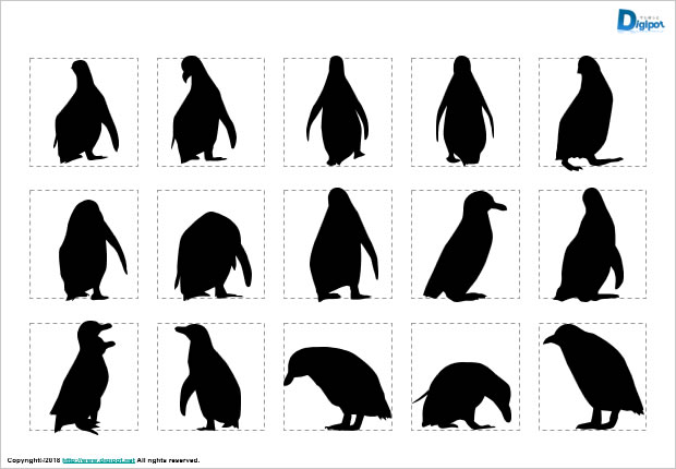 ペンギンのシルエット パワーポイント ページ 2 フリー素材 無料素材のdigipot