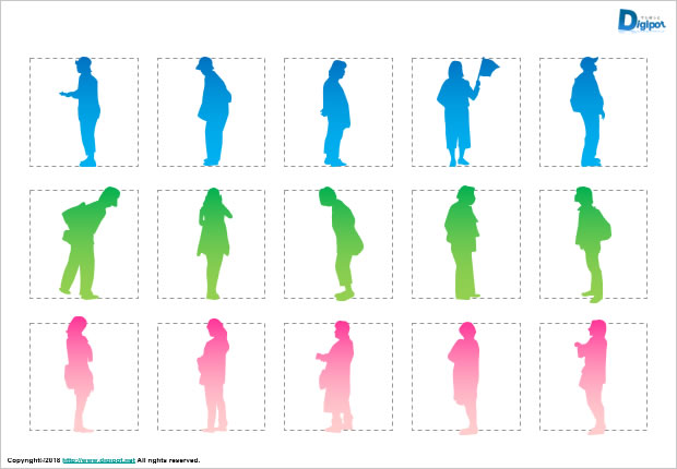 立っている女性のシルエット画像2