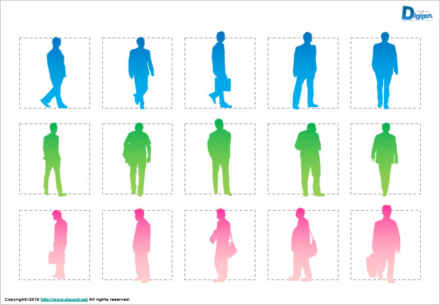 ビジネスマンのシルエット画像2