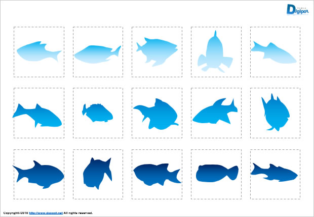 魚のシルエット画像2