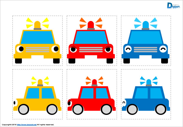 パトロールカーのイラスト画像2