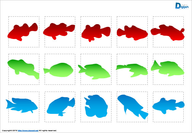 熱帯魚のシルエット画像2