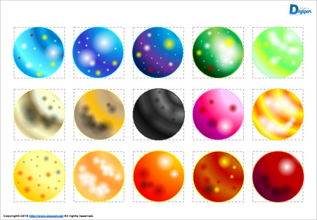 衛星、惑星のイラスト画像2