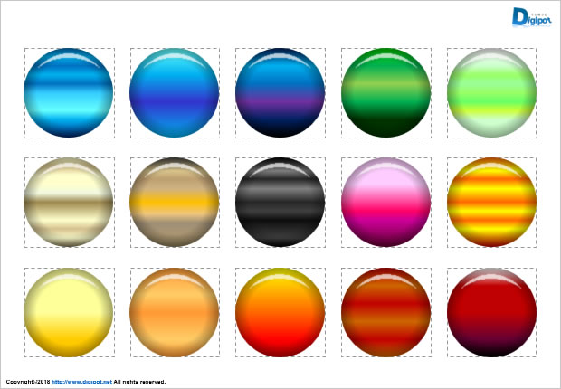 衛星、惑星のイラスト画像