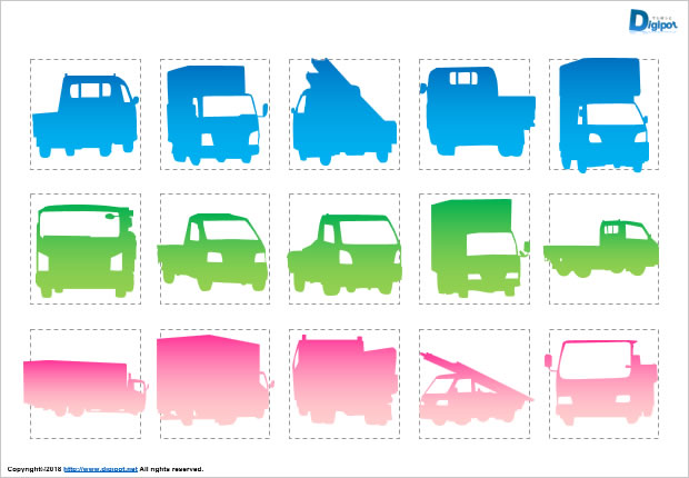 トラックのシルエット画像2
