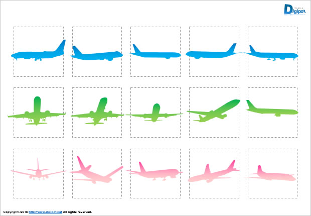 飛行機のシルエット画像2