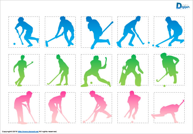 ホッケーのシルエット画像2