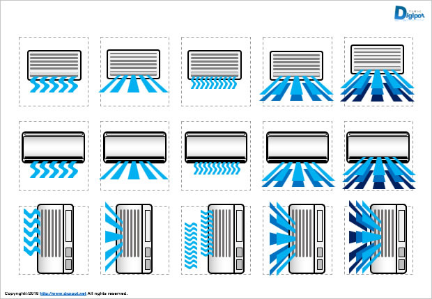 エアコン冷房のイラスト画像