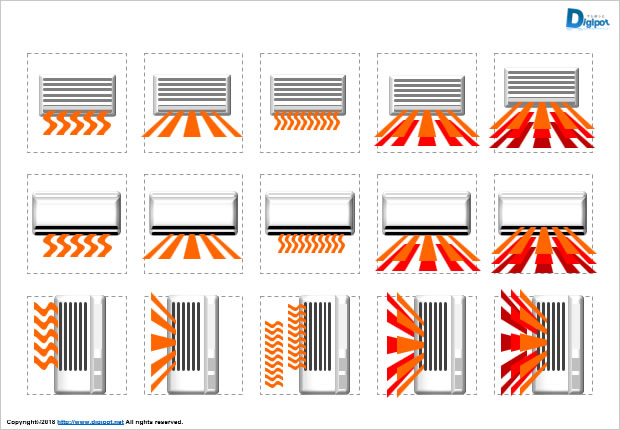 エアコン暖房のイラスト画像2