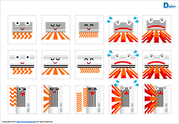 エアコン暖房のイラスト画像2