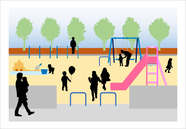 児童公園の背景イラスト パワーポイント フリー素材 無料素材のdigipot