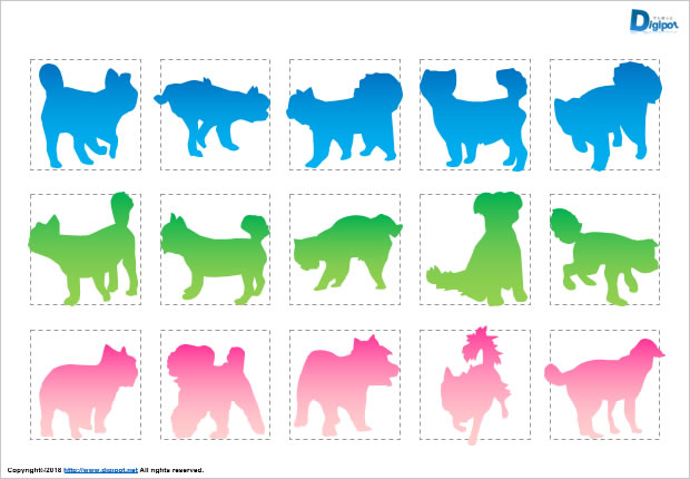 イヌのシルエット画像2