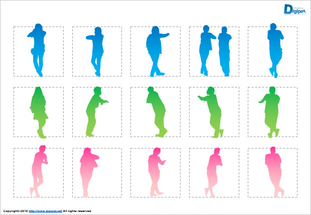 何かにもたれかかっている人のシルエット画像2