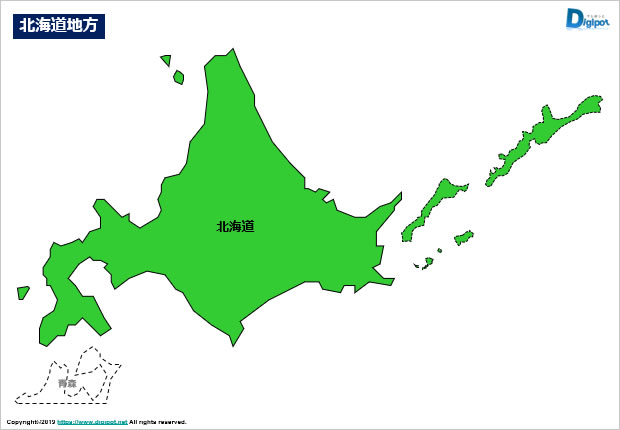 北海道地方地図画像