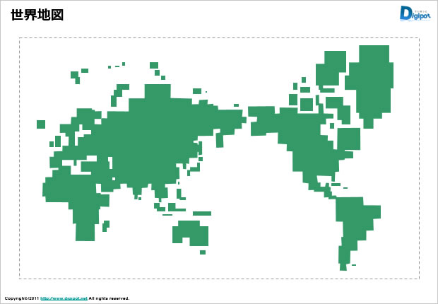 世界地図1 パワーポイント フリー素材 無料素材のdigipot