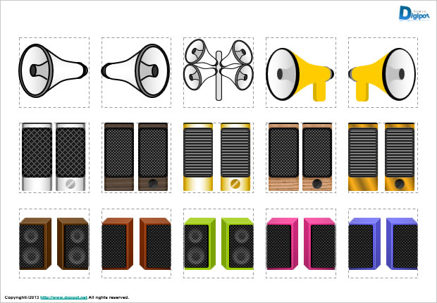 スピーカーのイラスト画像