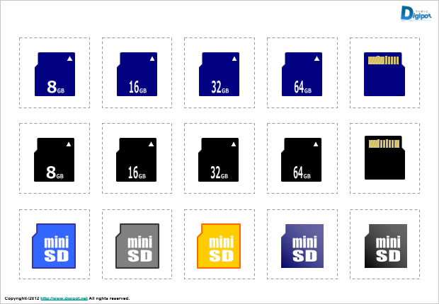 miniSDカードのイラスト画像2