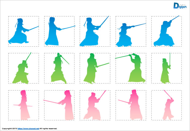 剣道のシルエット画像2