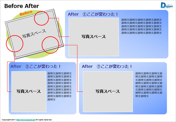 ビフォーアフターの資料テンプレート画像4