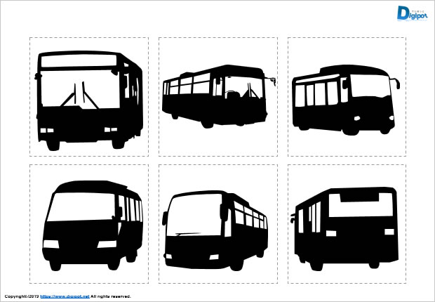 バスのシルエット パワーポイント フリー素材 無料素材のdigipot