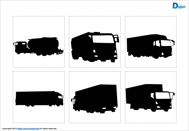 大型トラックのシルエット パワーポイント フリー素材 無料素材のdigipot