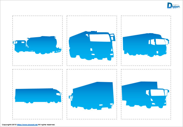 大型トラックのシルエット画像2