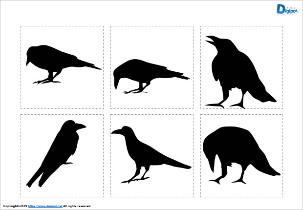 カラスのシルエット パワーポイント フリー素材 無料素材のdigipot