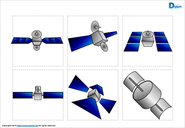 人工衛星 放送衛星のイラスト パワーポイント フリー素材 無料素材のdigipot