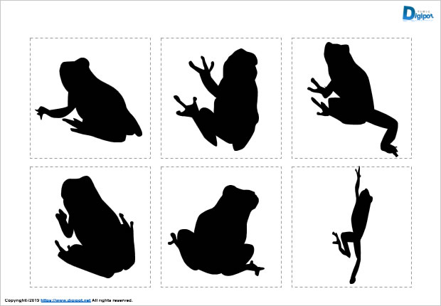 カエルのシルエット パワーポイント フリー素材 無料素材のdigipot