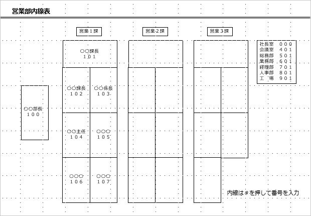 内線表制作サンプル画像