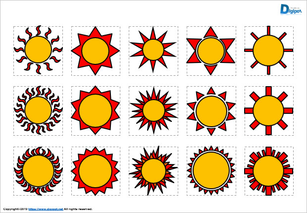 太陽のイラスト画像