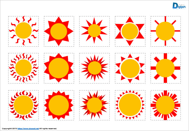 太陽のイラスト パワーポイント フリー素材 無料素材のdigipot