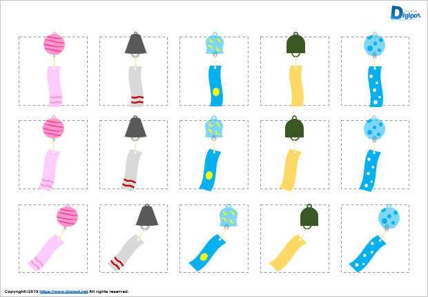 風鈴のイラスト画像2