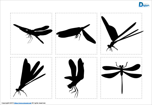 トンボのシルエット パワーポイント フリー素材 無料素材のdigipot