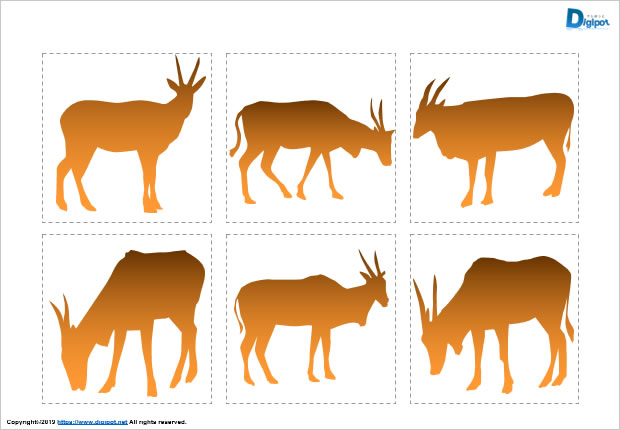 エランドのシルエット画像