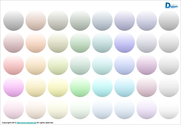 グラデーション円形パーツ素材画像4