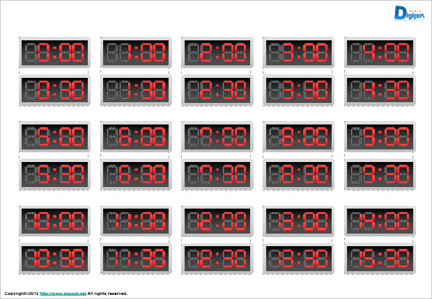 時間表示するアナログ時計のイラスト画像