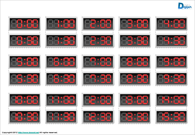時間表示する時計のイラスト パワーポイント フリー素材 無料素材のdigipot