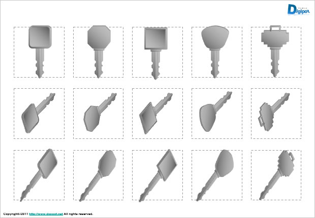 鍵のイラスト パワーポイント フリー素材 無料素材のdigipot