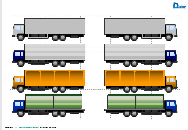 配達 輸送トラックのイラスト パワーポイント フリー素材 無料素材のdigipot