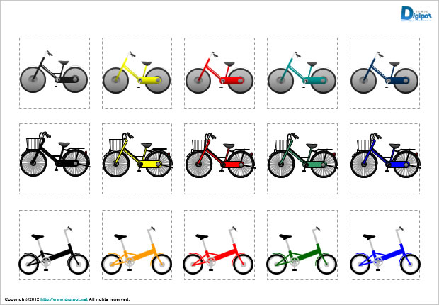 自転車のイラスト パワーポイント Png形式画像 エクセル フリー素材 無料素材のdigipot