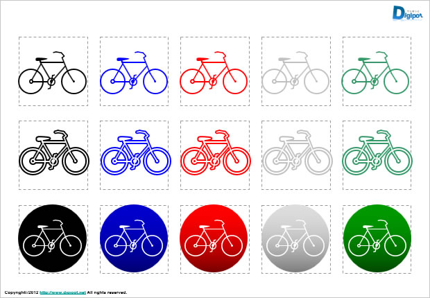 自転車マークのイラスト画像