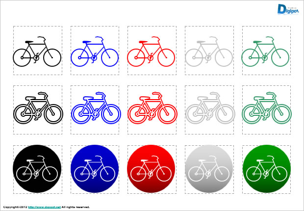 自転車のイラスト パワーポイント フリー素材 無料素材のdigipot