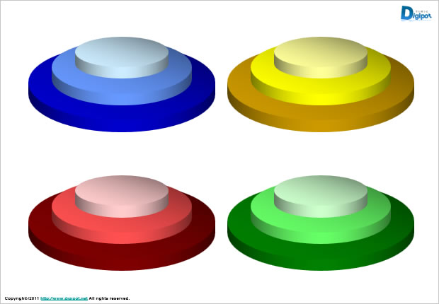 積み上げピラミッド三段図テンプレート画像