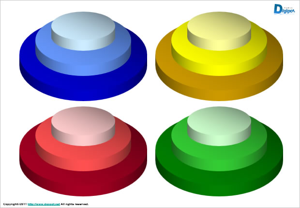 積み上げピラミッド三段図テンプレート画像
