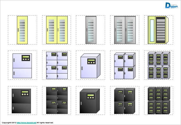 ホストコンピューターのイラスト画像